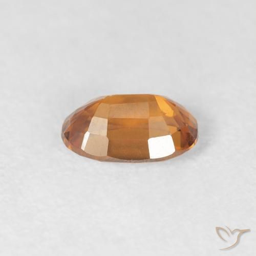 Zircone Arancione scuro naturale da 0.75 ct, Ovale, VVS