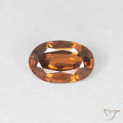0.67ct Naturale Arancio Medio Zircone, Ovale, VVS