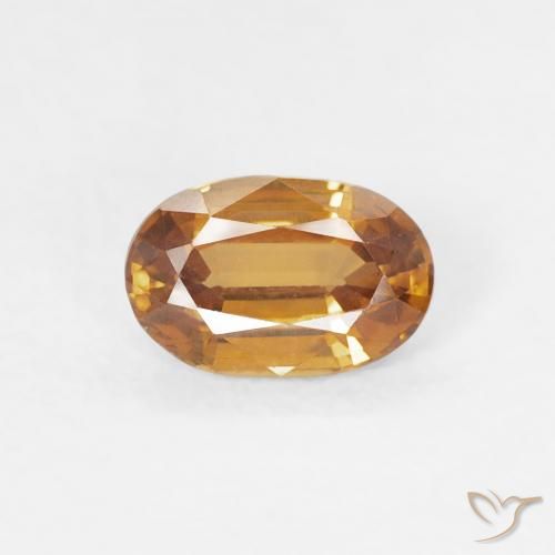 0.70ct Naturale Arancio Medio Zircone, Ovale, VVS