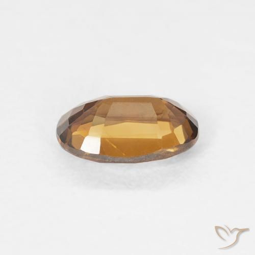 Zircone Medium Dark-Orange naturale da 0.75 ct, Ovale, VVS
