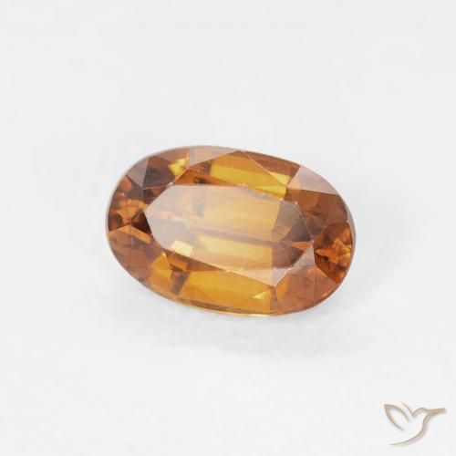 Zircone Arancio Medio naturale da 0.73 ct, Ovale, VVS