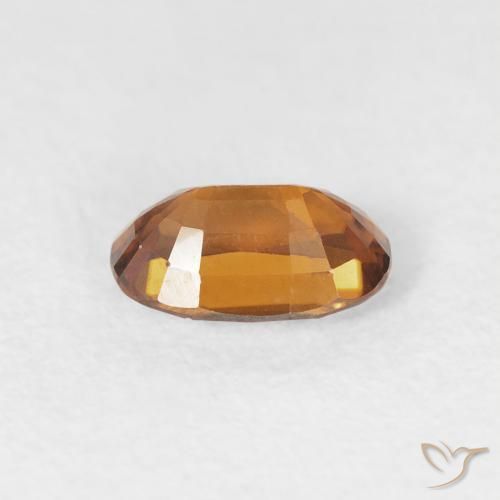Zircone Arancio Terra naturale da 0.76 ct, Ovale, VVS