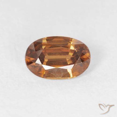 0.74ct Naturale Arancio Medio Zircone, Ovale, VVS