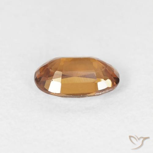 Zircone Arancio Medio naturale da 0.74 ct, Ovale, VVS