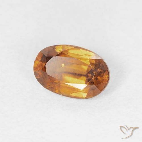 Zircone Marrone arancio naturale da 0.69 ct, Ovale, VVS