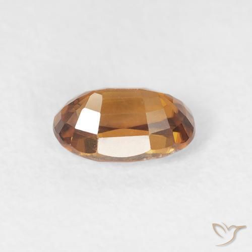 Zircone Arancio Medio naturale da 0.84 ct, Ovale, VVS