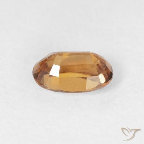 Zircone Marrone arancio naturale da 0.80 ct, Ovale, VVS