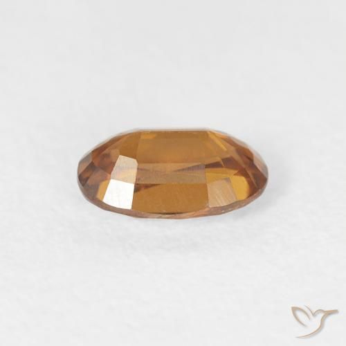 Zircone Marrone arancio naturale da 0.71 ct, Ovale, VVS