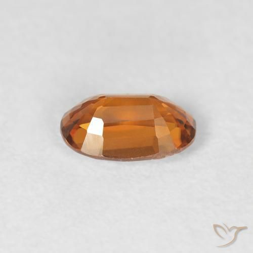 Zircone Medium Dark-Orange naturale da 0.71 ct, Ovale, VVS