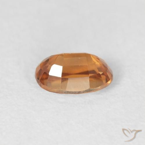 Zircone Arancio Medio naturale da 0.85 ct, Ovale, VVS