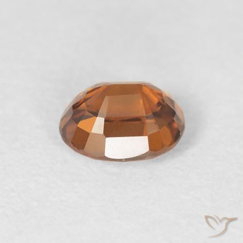 Zircone Medium Dark-Orange naturale da 1.00 ct, Ovale, VVS-VS