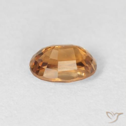 Zircone Arancio Medio naturale da 0.91 ct, Ovale, VVS-VS