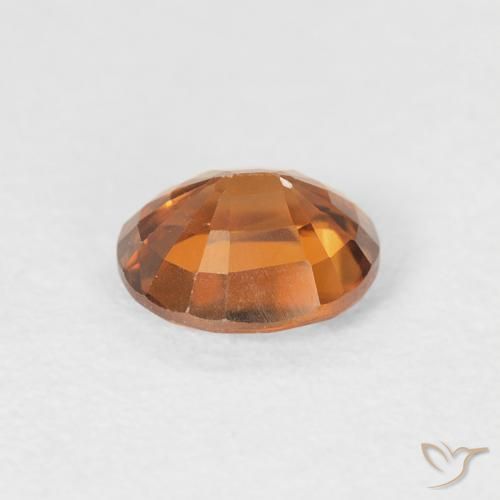 Zircone Arancione scuro naturale da 1.05 ct, Ovale, VVS-VS