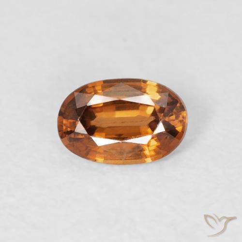 0.68ct Naturale Arancio Terra Zircone, Ovale, VVS