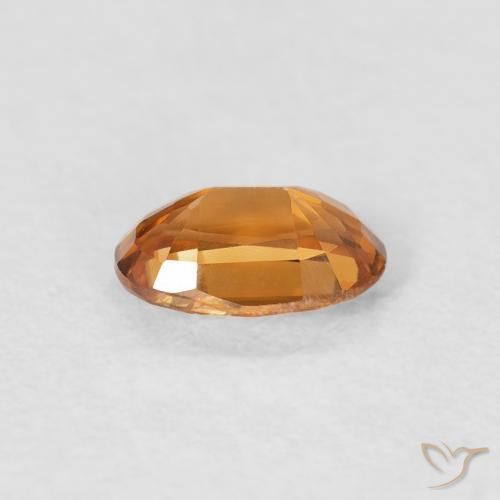 Zircone Arancio Terra naturale da 0.73 ct, Ovale, VVS