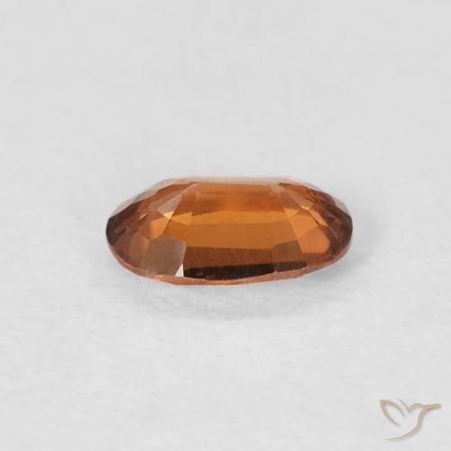 Zircone Arancio Medio naturale da 0.66 ct, Ovale, VVS-VS