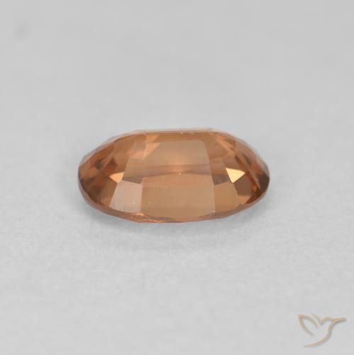 Zircone Arancione scuro naturale da 0.69 ct, Ovale, VVS-VS