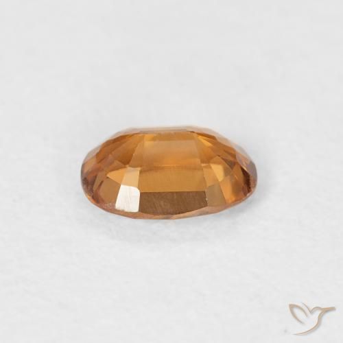 Zircone Arancio Medio naturale da 0.66 ct, Ovale, VVS-VS