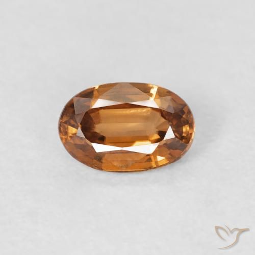 0.73ct Naturale Arancio Medio Zircone, Ovale, VVS