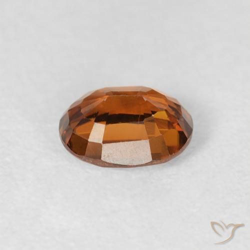 Zircone Medium Dark-Orange naturale da 0.98 ct, Ovale, VVS-VS