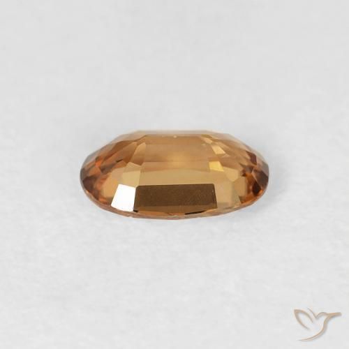 Zircone Arancio Medio naturale da 0.65 ct, Ovale, VVS-VS