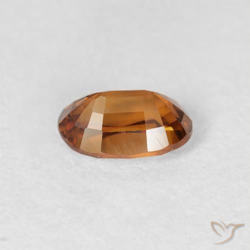 Zircone Arancio Medio naturale da 0.80 ct, Ovale, VS