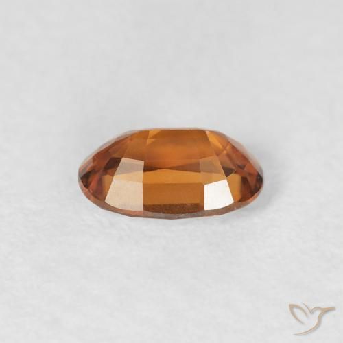 Zircone Arancione scuro naturale da 0.72 ct, Ovale, VS