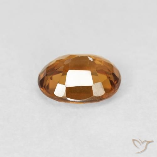 Zircone Marrone arancio naturale da 0.94 ct, Ovale, VVS-VS