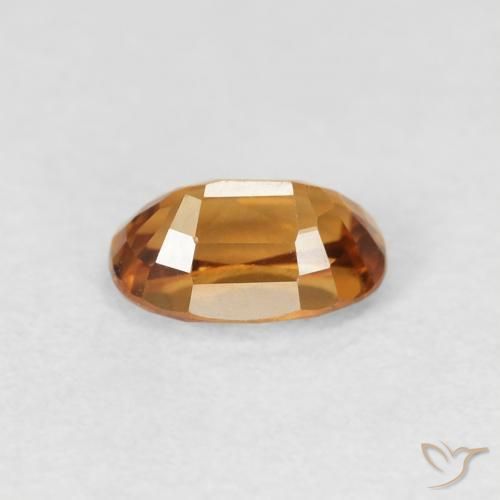 Zircone Arancio Medio naturale da 0.89 ct, Ovale, VVS-VS
