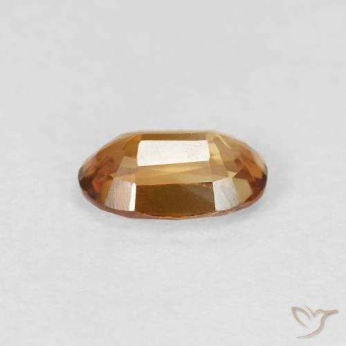Zircone Arancio Medio naturale da 0.73 ct, Ovale, VVS-VS