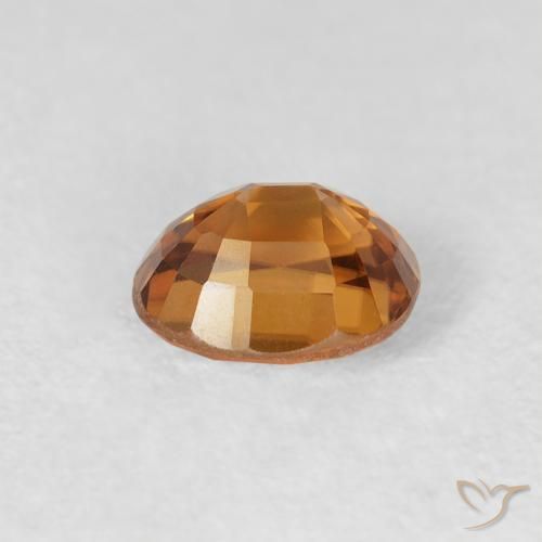Zircone Marrone arancio naturale da 1.09 ct, Ovale, VVS-VS