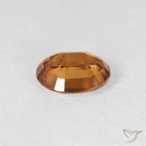 Zircone Arancio Terra naturale da 0.82 ct, Ovale, VS