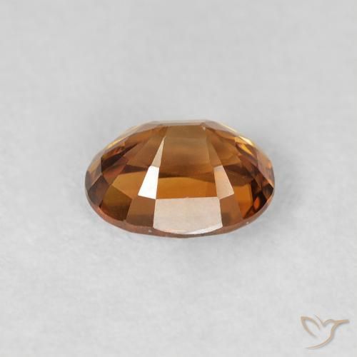 Zircone Arancio Medio naturale da 0.99 ct, Ovale, VS