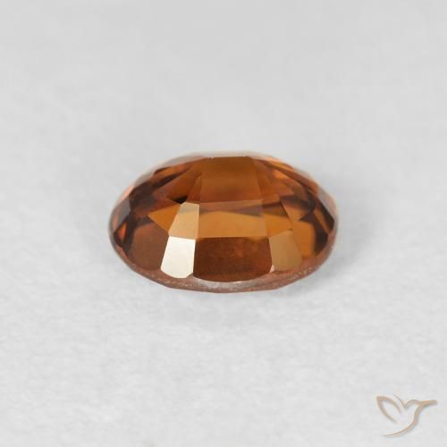 Zircone Medium Dark-Orange naturale da 1.04 ct, Ovale, VS