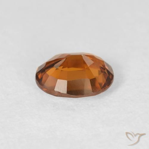 Zircone Arancione scuro naturale da 0.88 ct, Ovale, VS
