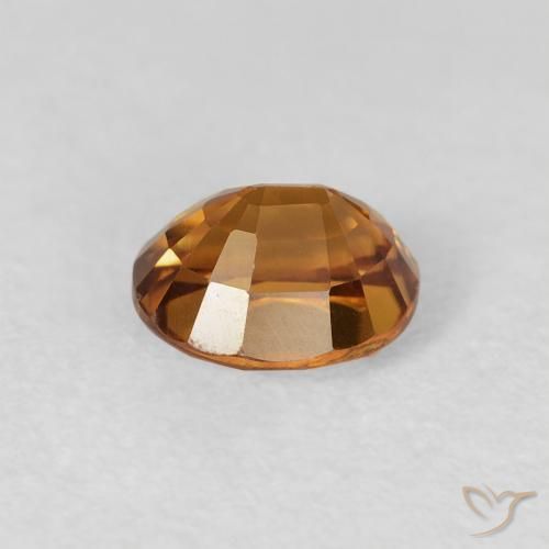 Zircone Arancione scuro naturale da 1.09 ct, Ovale, VS