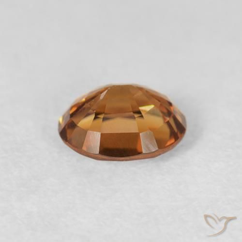 Zircone Arancio ruggine naturale da 1.03 ct, Ovale, VS