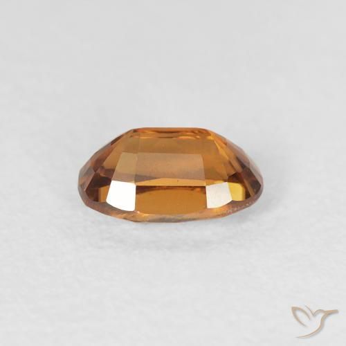 Zircone Arancio Terra naturale da 0.79 ct, Ovale, VVS