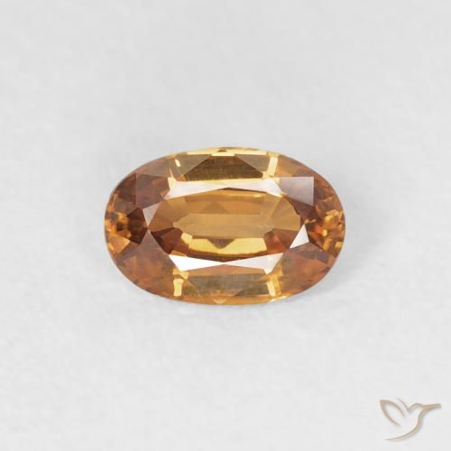 0.67ct Naturale Arancio Medio Zircone, Ovale, VVS