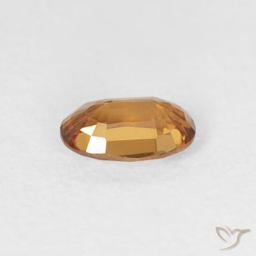 Zircone Arancio Medio naturale da 0.67 ct, Ovale, VVS