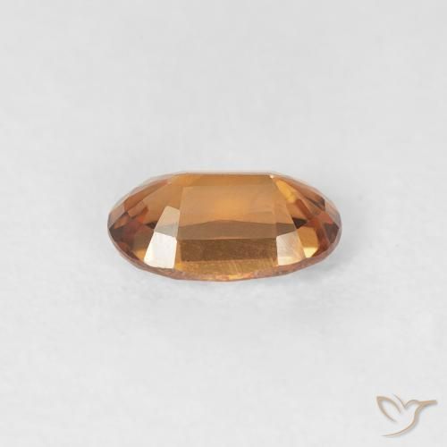Zircone Arancio Medio naturale da 0.66 ct, Ovale, VVS