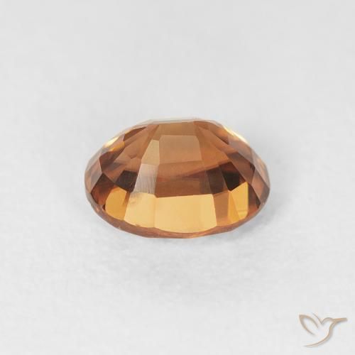 Zircone Arancio Terra naturale da 1.08 ct, Ovale, VVS