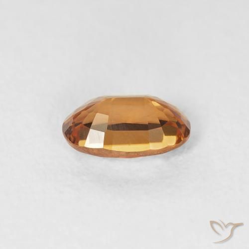 Zircone Arancione scuro naturale da 0.68 ct, Ovale, VVS