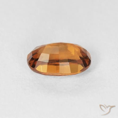 Zircone Arancio Medio naturale da 0.87 ct, Ovale, VVS