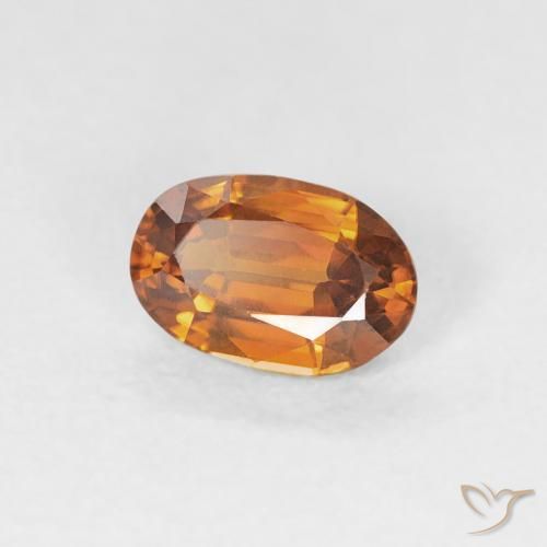Zircone Marrone arancio naturale da 0.73 ct, Ovale, VVS