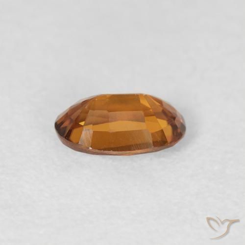 Zircone Marrone arancio naturale da 0.69 ct, Ovale, VVS-VS