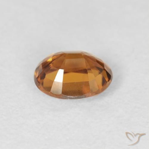 Zircone Marrone arancio naturale da 0.96 ct, Ovale, VVS-VS