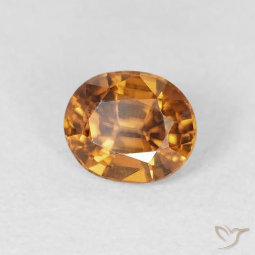 Zircone Arancio Medio naturale da 1.02 ct, Ovale, VS