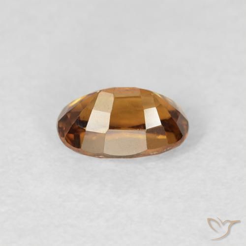 Zircone Marrone arancio naturale da 0.84 ct, Ovale, VS