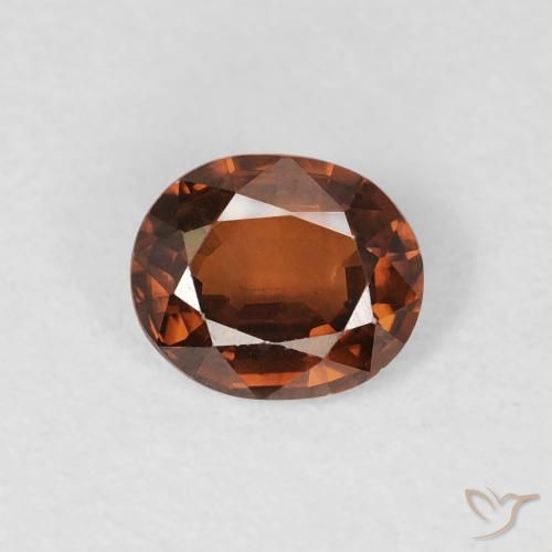 0.83ct Naturale Arancio Medio Zircone, Ovale, VS